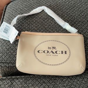Coach Tan Wristlet Brand New
